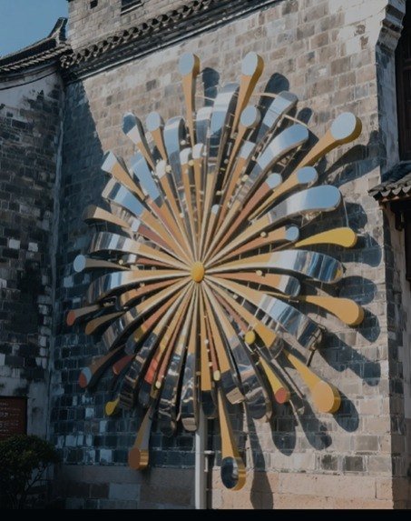 Festival firework-style sculpture and wall installation